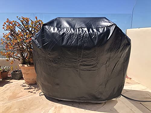 Formosa Covers | BBQ Outdoor Gas Grill Cover - Heavy Duty Waterproof Strong Protection for Weber, Brinkmann, Char Broil, Holland, Jenn Air Outside Storage - 36" L x 26" D x 46" H Black Vinyl