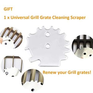 GRILLJOB 4 Pack Bull BBQ Grill Grate Replacement Parts for 16517 Bull BBQ Angus, Brahma, Lonstar Select, Outlaw Steer Premium, Lonestar Select, 7 Burner Premium - SS304 7.5" x 19.25"