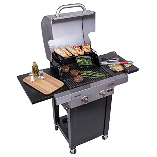 Char-Broil 463632320 Signature TRU-Infrared 2-Burner Cart Style Gas Grill, Stainless/Black