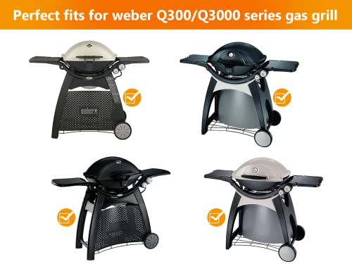 Hisencn 65032 Burner Tube Set for Weber Q300, Q320, Q3000, Q3200 Gas Grills, 304 Stainless Steel Grill Burner kit Replacement for Weber Q Series 60036, 80385, 13122, 404341, 57060001, 586002