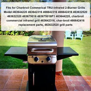 BBQ-PLUS Cooking Grates for Charbroil Commercial TRU-Infrared 2 Burner 463644220 463632320 463642316 463675016 463644220 G369-0030-W2,Cast Iron Grill Grids Replacement Parts for Charbroil,2 Pack