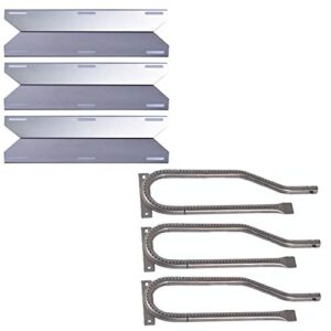 htanch sn1231(3-pack) sa3361(3-pack) 15 13/16" stainless steel heat plate and burner for jenn air 720-0336,720-0337,720-0511, 720-0512, 720-0339 gas grill