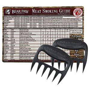 bear paws meat forks - meat shredders - includes meat smoking guide magnet