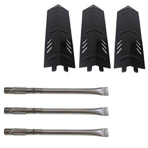 adviace grill replacement parts for backyard grill by13-101-001-11 by14-101-001-01 gbc1429w, 3 pack heat plate shields & burner tubes repair kit for uniflame gbc1329wrs-u grill