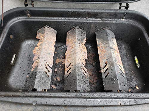 Adviace Grill Replacement Parts for Backyard Grill BY13-101-001-11 BY14-101-001-01 GBC1429W, 3 Pack Heat Plate Shields & Burner Tubes Repair Kit for Uniflame GBC1329WRS-U Grill