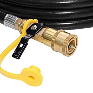 DOZYANT 12FT Propane Quick Hose Disconnect Conversion Kit for Weber Q Grill, Easy Connects to RV Trailer Low Pressure System