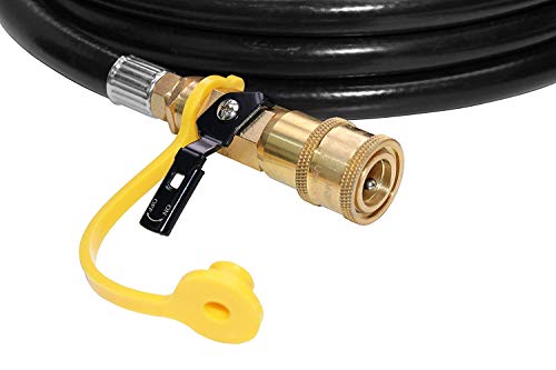 DOZYANT 12FT Propane Quick Hose Disconnect Conversion Kit for Weber Q Grill, Easy Connects to RV Trailer Low Pressure System