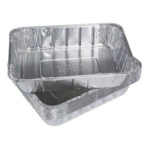 kenyon drip tray set, disposable grill accessories, foil trays, compatible with kenyon grills except for g2, rinse out and use multiple times, pack of 10 drip pans, silver