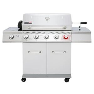 Royal Gourmet 5-Burner Propane Gas Grill with Side Burner, Stainless Steel Barbeque Grills, Silver, GA5404S