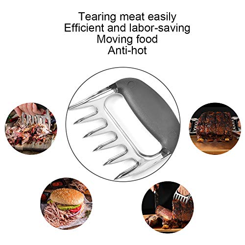 Bear claw， barbecue meat mincer，Meat Separator, stainless steel wire drawing meat mincer-barbecue and barbecue utensils, Meat Claws,Meat Shredder Claws，Shred and Cut Meats，a set of 2