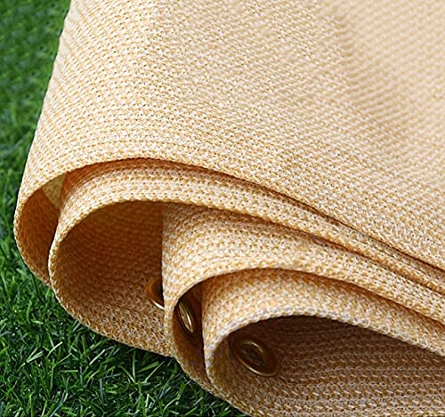 ALBN Balcony Screen Privacy Protection Outdoor Shading Net Windshield UV Protection HDPE Tear Resistant with Rope & Cable Ties, Height 1.1m/1.4m (Color : Beige, Size : 110x800cm)