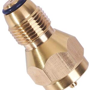 DOZYANT Universal Safest Propane Refill Adapter for Throwaway Disposable Bottle - 100% Solid Brass Regulator Valve Accessory for All 1 LB Tank Small Cylinders