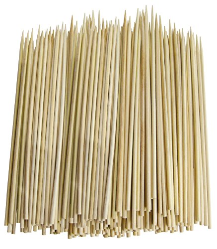 Pack of 300 Thin Bamboo Skewers for BBQ, Skewer, Shish Kabobs, Appetizers (12 Inch)