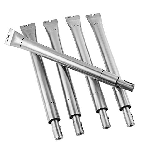 BBQration Stainless Steel Replacement Kit for Broil King 9635-84, 5-Pack 15 7/8" Heat Plates Shield and 15 13/16" Tube-in-Tube Burner Replacement for Broil King Baron 9615-54, 9235-27 and More