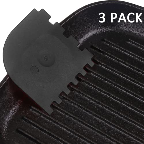 3 Set Plastic Grill Pan Scraper Griddle Scraper Tool Grill Scraper for Griddle Cleaner Grill Cleaning Cast Iron Pan Scraper Cast Iron Accessories Scraper Cast Iron Cleaning Tool Kit Kitchen Scraper