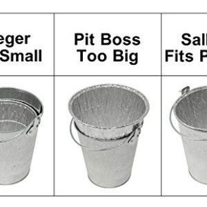 Smoker Bucket Drip Foil Liner Tray for Catching Grease, Compatible with Traeger, Oklahoma Joe, Behrens, Pitboss, Green Mountain, Pit Boss & Other Grill Bucket Accessories for Pro Pellet Oklahoma Joe's (12pk, 5.75 x 5.75 inches)