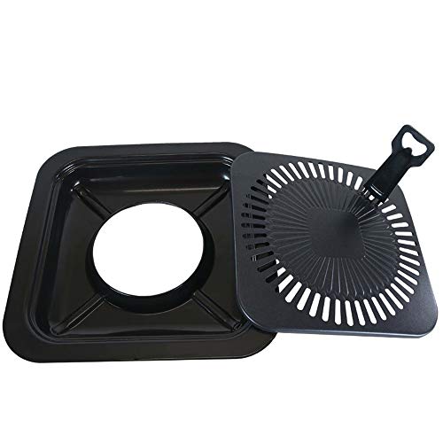 CanCooker Portable Conversion Grill | Easily Convert The Multi-Fuel, Portable Cooktop, or ANY Burner to a Grill, Black, 12 x 12 x 3