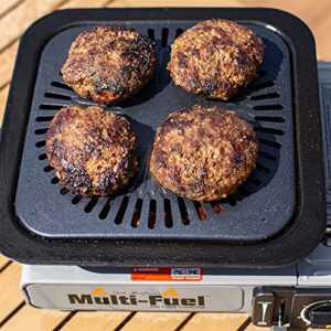 CanCooker Portable Conversion Grill | Easily Convert The Multi-Fuel, Portable Cooktop, or ANY Burner to a Grill, Black, 12 x 12 x 3