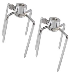 stainless steel 304 grill rotisserie meat forks set(1-pair)- fits 5/16" square and 3/8" round hexagon spit rods
