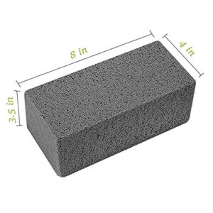 PandaSpa Big Black Scrubbing Grill Brick Block Pumice BBQ Cleaning Stone for Grills, Racks, Griddles, and Kitchen Utensils.