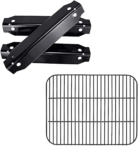 Hisencn Bundle of Grill Kits for DynaGlo DGC310CNP-D, DGC310RNP-D, DGC310BNP-D, Porcelain Steel Heat Plate and Cooking Grid for Dyna-Glo 3-Burner Propane Gas Grill