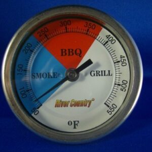 River Country 3" (RC-T3) Easy Mount Adjustable BBQ, Grill, Smoker Thermometer Temperature Gauge (50 to 550 F)