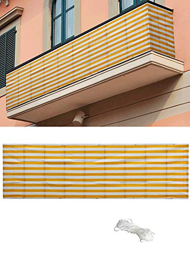 BOICXM 16x3ft Balcony Privacy Screen Fence Shade Mesh Apartments Railing Fence Cover Windproof Sun Shade Safety Guard Cloth Deck Shield Screens net for Patio, Fence, Backyard, Porch