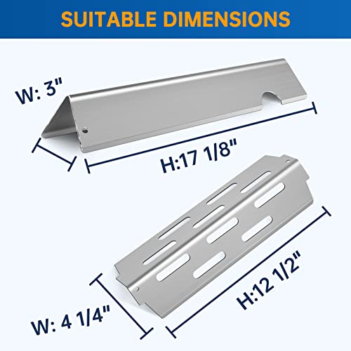 LPTNFRTN Grill Heat Deflector BBQ Gas Grill Replacement Parts for Weber Genesis II Grill Parts, Fits Genesis II 200 Series E210 S210 LX E240 LX S240, Set of 2+3 Pack Stainless Steel Flavorizer Bars