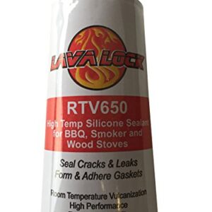 LavaLock RTV 650 F BBQ grill smoker sealer Hi Temp Silicon adhesive 3 oz. ( 2.8 fluid ounce)