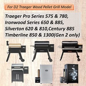 WAITCOOK 120V Nema Power Cord Replacement Parts KIT0257 for Traeger Pro 575/780,Ironwood 650/850 Wood Pellet Grills,8 Feet,Black…