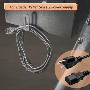 WAITCOOK 120V Nema Power Cord Replacement Parts KIT0257 for Traeger Pro 575/780,Ironwood 650/850 Wood Pellet Grills,8 Feet,Black…