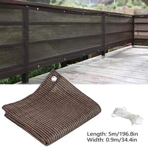 HXRZZG Balcony Privacy Screen 3x16.5ft Fence Shade Mesh Sun Shade Net Heat Insulation Net Visibility Reduction Fence Screen for Deck Patio Backyard Shield