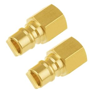 joywayus 3/8" brass quick connect propane fitting adapter male plug x 3/8" npt female thread for propane bbq grill/heater/fireplace/rv trailer (pack of 2)