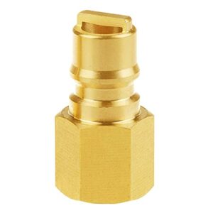 Joywayus 3/8" Brass Quick Connect Propane Fitting Adapter Male Plug x 3/8" NPT Female Thread for Propane BBQ Grill/Heater/Fireplace/RV Trailer (Pack of 2)