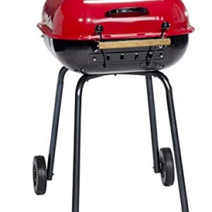 Americana The Swinger with an adjustable six-position cooking grid in red