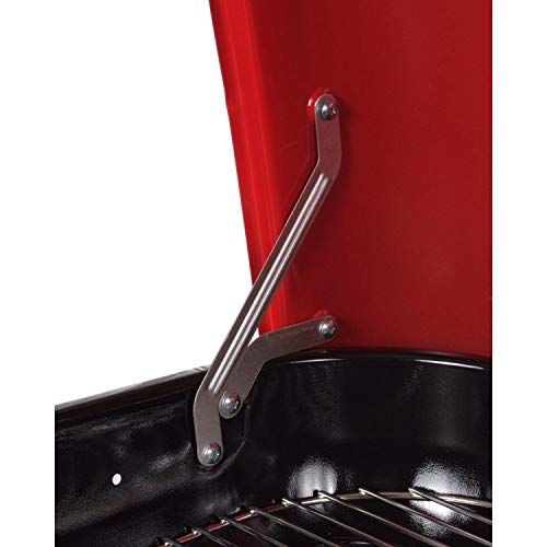 Americana The Swinger with an adjustable six-position cooking grid in red