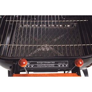 Americana The Swinger with an adjustable six-position cooking grid in red