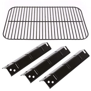 uniflasy grill replacement parts kit for 3-burner walmart expert grill xg10-101-002-02 porcelain steel heat plate shield and porcelain steel cooking grate