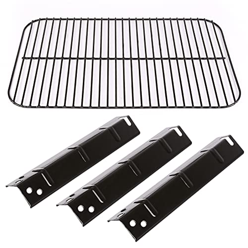 Uniflasy Grill Replacement Parts Kit for 3-Burner Walmart Expert Grill XG10-101-002-02 Porcelain Steel Heat Plate Shield and Porcelain Steel Cooking Grate