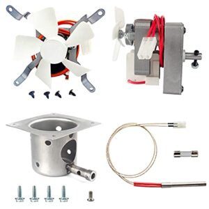 auger motor, grill induction fan, fire burn pot, and hot rod ignitor kit, with screws and fuse compatible with pit boss and traeger wood pellet grill