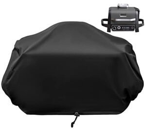 amerbro cover for ninja woodfire outdoor grill - waterproof grill cover for ninja og701 grill smoker - anti-fade & uv resistant, heavy duty 600d oxford fabric - 19" x 24" x 13"