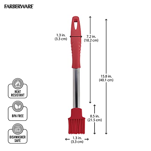 Farberware BBQ Basting Brush, 15.94-Inch, Red