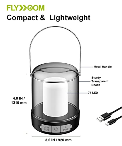 LED Camping Tent Lantern Rechargeable, LED Camping Lights with 2400mA Power Bank, Portable Outdoor Waterproof LED Lantern for Camping,Hiking,Storms,Hurricane,Power Failure