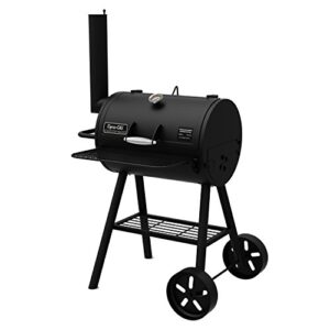 dyna-glo signature series dgss443cb-d heavy-duty compact barrel charcoal grill, black powder coat
