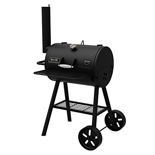 Dyna-Glo Signature Series DGSS443CB-D Heavy-Duty Compact Barrel Charcoal Grill, Black powder coat