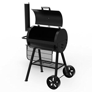 Dyna-Glo Signature Series DGSS443CB-D Heavy-Duty Compact Barrel Charcoal Grill, Black powder coat