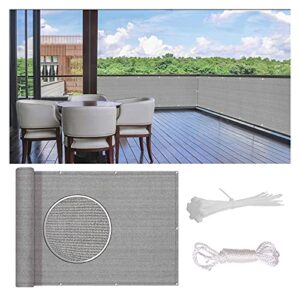 wuzming garden balcony privacy screen height 65/75/85/95cm fence wind network for privacy protection hdpe uv protection with rope and tie (color : gray, size : 85x800cm)