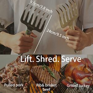 Meat Shredder Claws, Stainless Steel Meat Claws, Bear Claws for Shredding Meat, BBQ Claws For Handling, Lifting, Shredding Pork, Chicken, Pulled Pork Claw x2