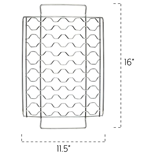 Cornucopia Oyster Grilling Racks (2-Pack); Stainless Steel Racks for Seafood Barbecue