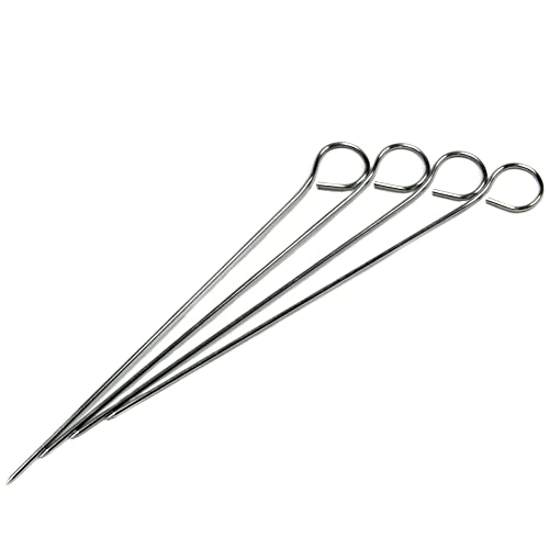 Chef Craft Premium BBQ Skewers, 9 inch 4 piece set, Stainless Steel